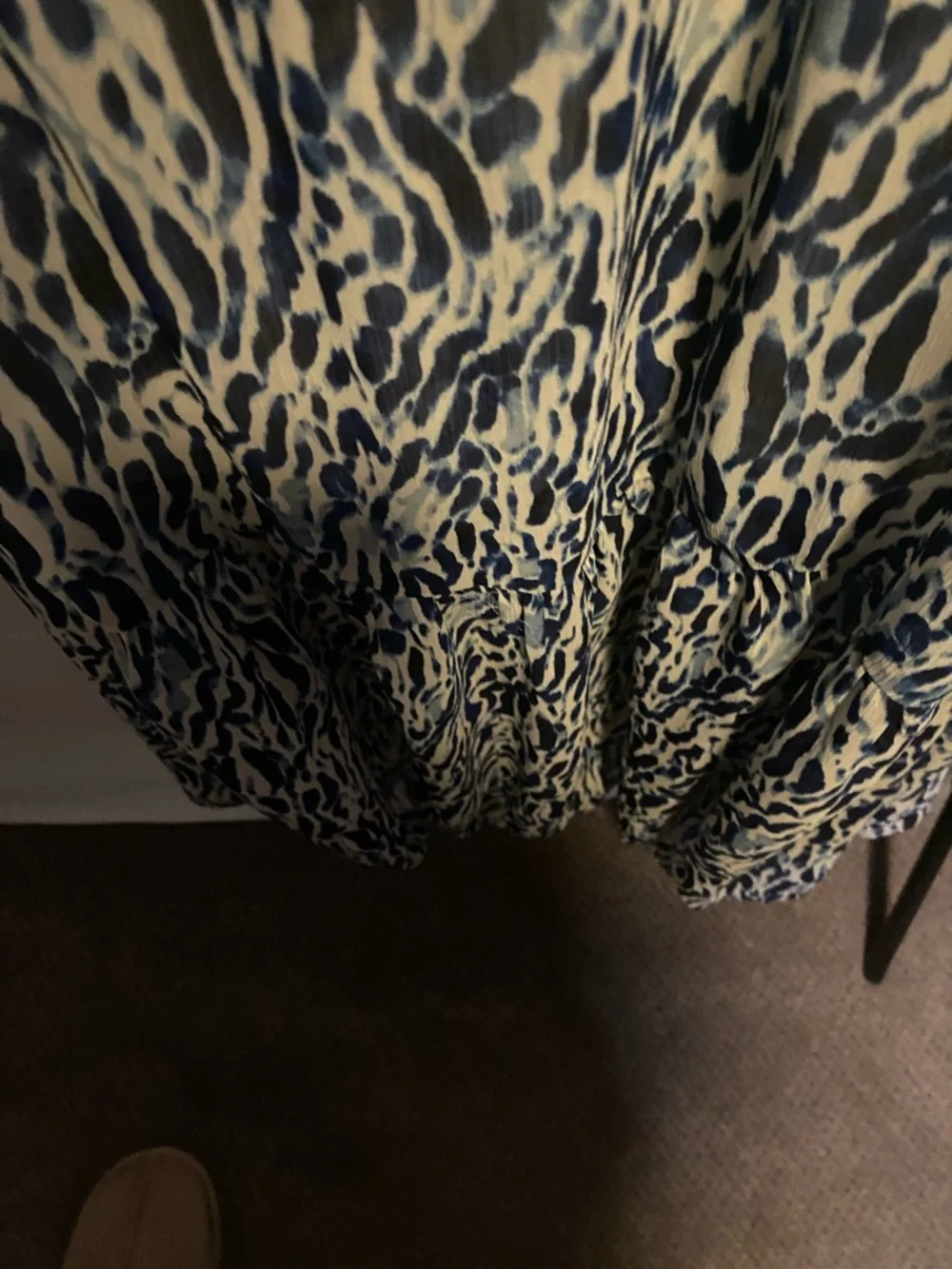 Veronica M Blue and White Abstract Print Maxi Slip Dress - Picture 3 of 5